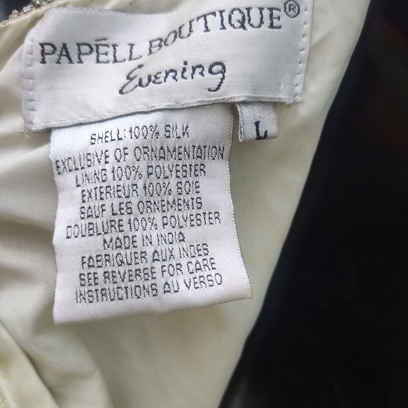 Papell Boutique Beige Beaded Sequin Top - Picture 7 of 7